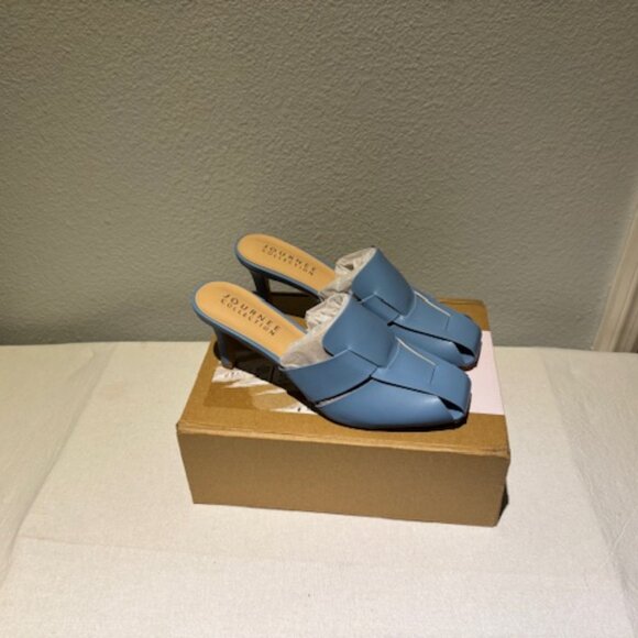 NEW Journee Collection Tristin Mules – Powder Blue, Size 9, Square Toe, - Picture 3 of 5